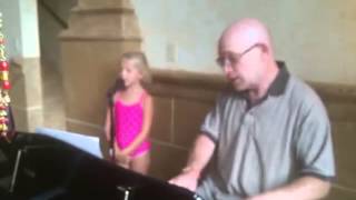6 year old Audrey Joy Worshiping with GrandDad