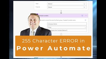 SOLVED - SharePoint 255 Character error in Flow (Power Automate) [713.322]