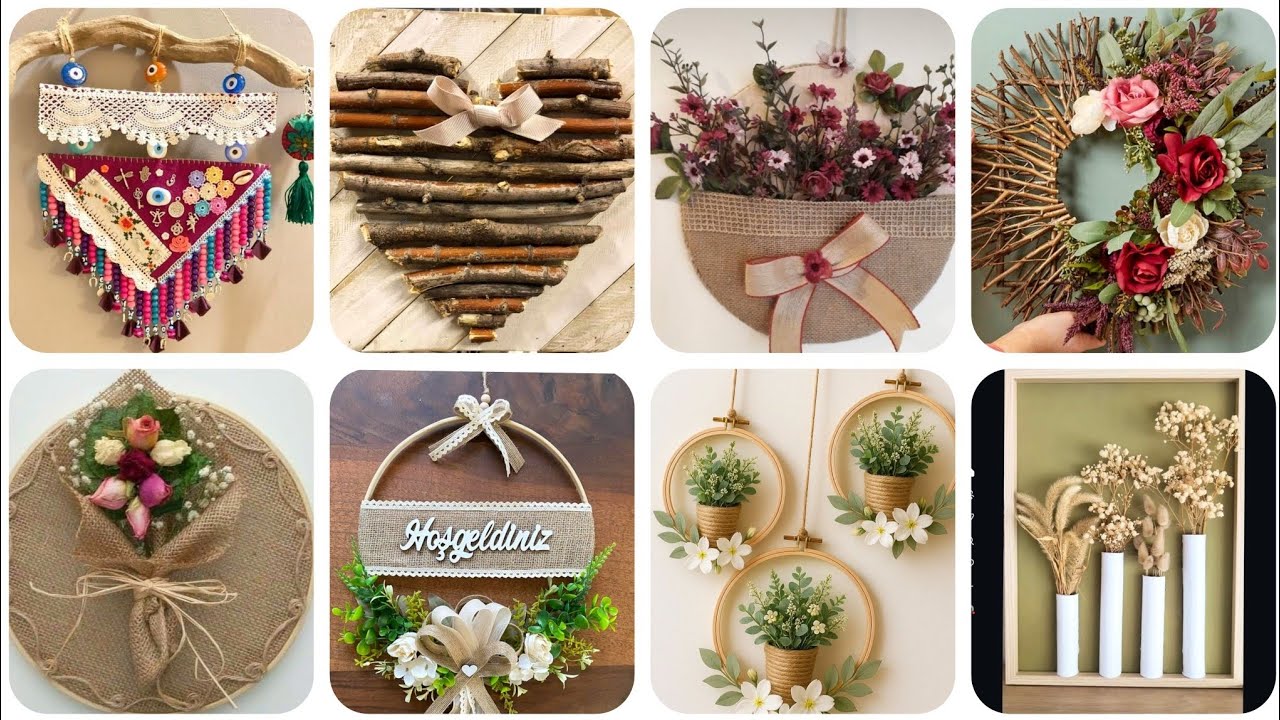 🌸✨ Преимущества переработанных настенных украшений своими руками | Идеи для поделок из джута, меш...