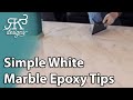 New simple white epoxy marble technique  rk3 designs