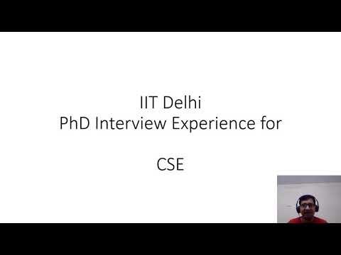 IIT Delhi Interview PhD CSE