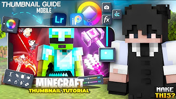 The Best Thumbnail Tutorial For Minecraft creator