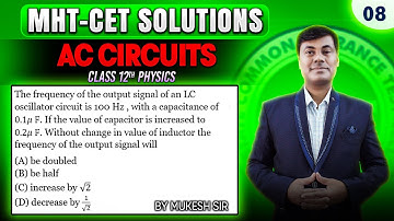 AC Circuit MHT-CET 2025 PYQ