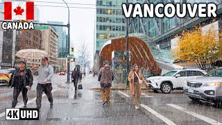 Download Lagu [Rain Walk] 🇨🇦 【4K】⛈️⛈️⛈️ Heavy Rain in Downtown Vancouver  BC, Canada. November 2025. Relaxing Walk MP3