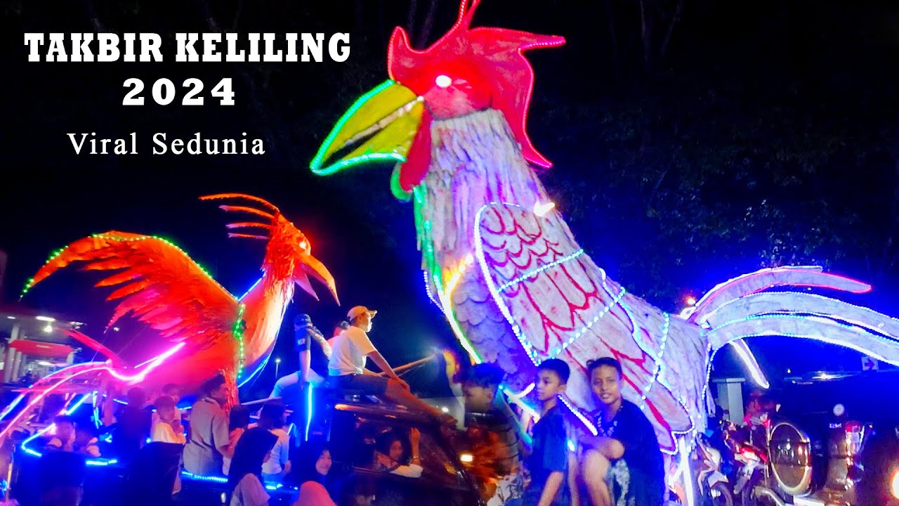 malam takbiran idul fitri 2024 di kebonagung demak sangat meriah paling di sukai bule luar negeri
