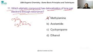 LBA KCET I PU Chemistry Organic Chemistry –Some Basic Principles and Techniques MCQ 11