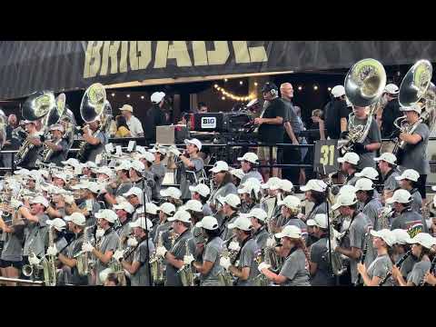 09-04-26 Stand Cheers with the Purdue "All-American" Marching Band during the game vs Indiana State.