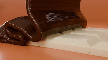 Chocolate Fluid Simulation in Blender | Flip Fluids + White Chocolate Base (Test 1)