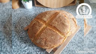 خبز بمكونين دقيق الحمص و نشا الذرة يطهى في الفرن  خبز رائع 