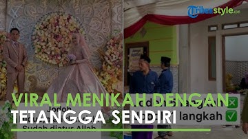 Viral Video Pengantin Menikah dengan Tetangga Sendiri, Hanya Berbatasan Dinding dan Cukup 1 Langkah