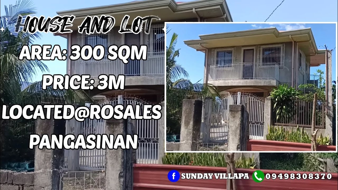 V73 300 SQM, HOUSE AND LOT FOR SALE, PRICE 3M, LOCATION ROSALES