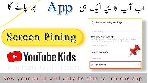 How to use screen pinning in Android mobile phone | How to Enable or Disable it | FGT