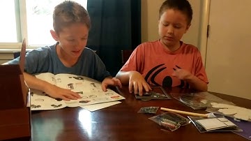 Brothers assembling planetarium!