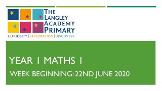 Year One Maths - Week 8 - Lesson One
