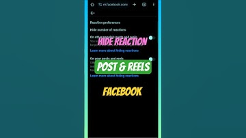 Hide reactions on your post and reels in Facebook? #shortsfeed