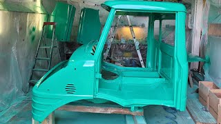 Unimog 421 Restoration #3 | Welding, blasting, and painting the cabin