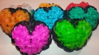 Puffy Heart Charm Tutorial by feelinspiffy (Rainbow Loom)