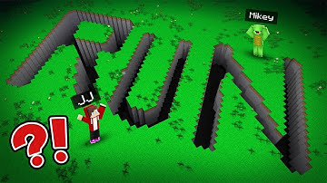 JJ and Mikey Found "RUN" SCARY PIT in Minecraft! (Maizen)