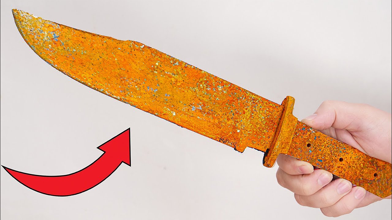 Super Rusty Bowie Knife Restoration YouTube