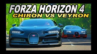 Forza Horizon 4: Bugatti Veyron VS Bugatti Chiron (Which is better?)