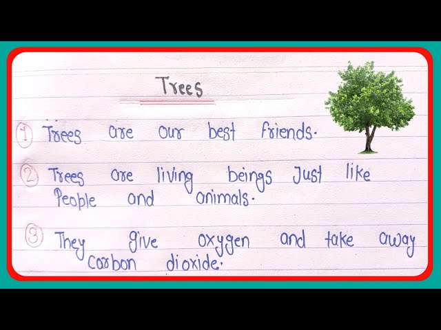 Short Sentences Using Tree Tree 5 Sentences In English