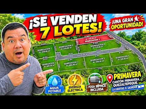 7 LOTES DISPONIBLES CON ACCESO A AGUA Y ENERGIA ELECTRICA EN PRIMAVERA ARRIBA QUEZALTEPEQUE