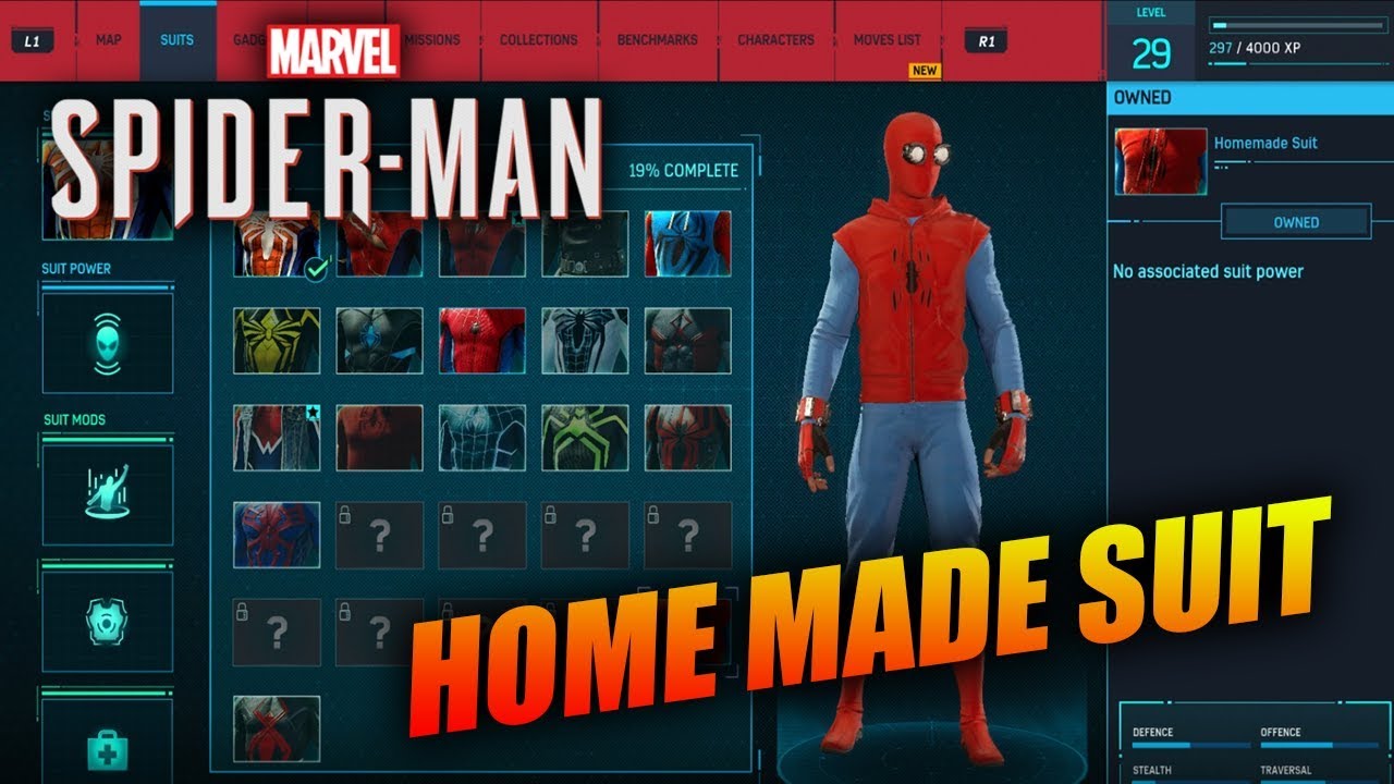 Marvel SpiderMan PS4 How to Unlock HomeMade Suit !!!