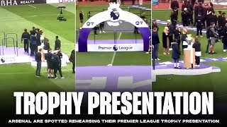 Arsenal REHEARSING Premier League trophy presentation (LEAKED)