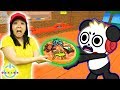 Ryan's Mommy Working at Pizza Place in Roblox with Combo Panda!