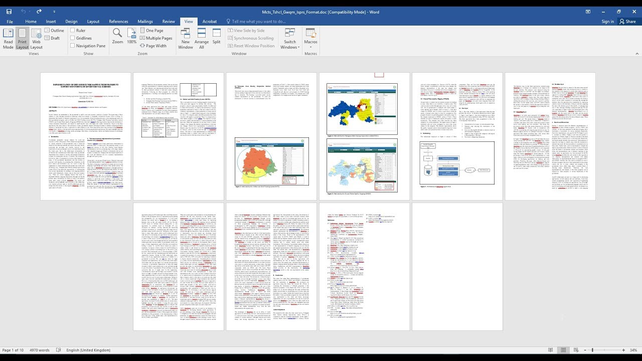 how to make microsoft word pages side by side