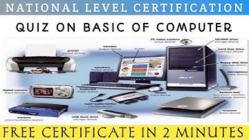 Quiz On Basics of Computer | Computer Devices Quiz Certificate | Computer Quiz Certificate |COS Quiz