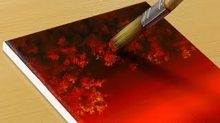 Autumn Cityscape Painting / Acrylic Painting for Beginners / STEP by STEP #305 / 도시풍경 아크릴화