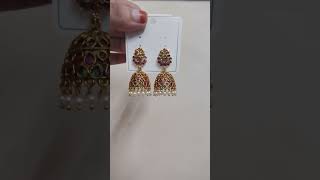 Antique AD Stone Pearl Jhumkas 💖 Price 349 only