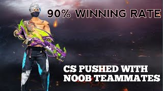 CS RANKED FIGHT FOR GRANDMASTER WITH 90% Winning Rate  (Almost Boyaah) | FreeFire | oclue Gaming