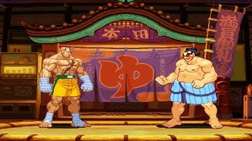 Sagat vs E.Honda (Hardest AI) - Street Fighter Alpha 3