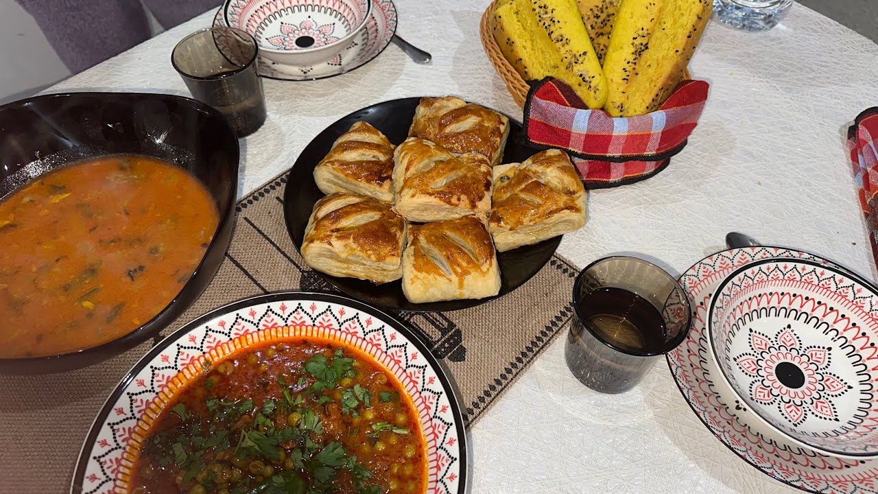 الدبارة4🌙جلبانة بقري🫛باتي تن🥟خبز مبسس فيحة وريحة🥖❤️