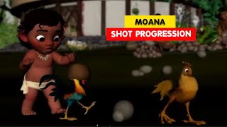 Moana | Heihei & Baby Moana Shot Progression | Animation Breakdowns | 3D Animation Internships