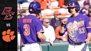 Boston College vs. Clemson Baseball highlights (2020)