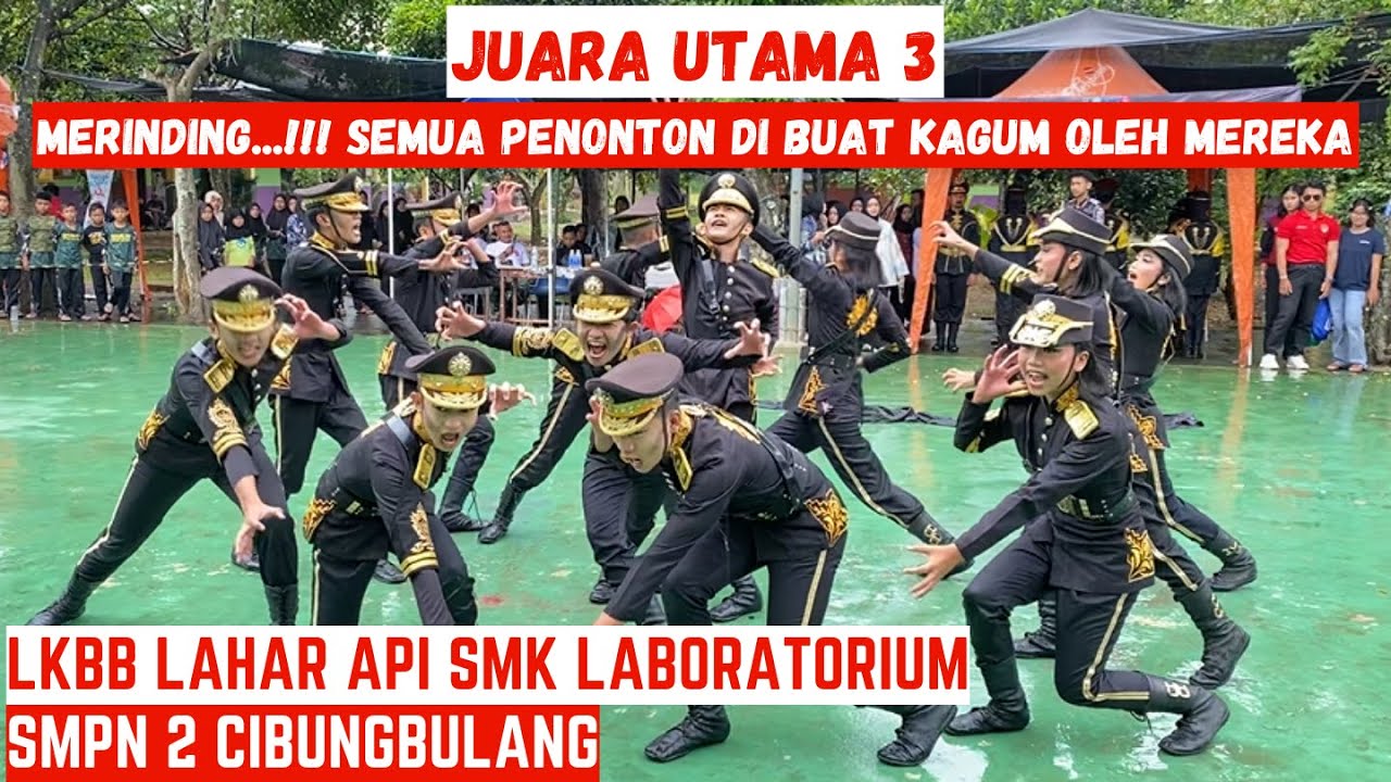 MERINDING BANGET..! JUARA UTAMA 3 PASKIBRA SMPN 2 CIBUNGBULANG DI LKBB LAHAR API DI SMK LABORATORIUM