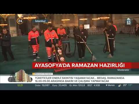 Ayasofya'da Ramazan Hazırlığı Kanal 24 / 21.03.2023