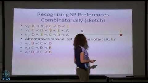 Prof. Edith Elkind | Computational Social Choice | Day 2 | Part 3