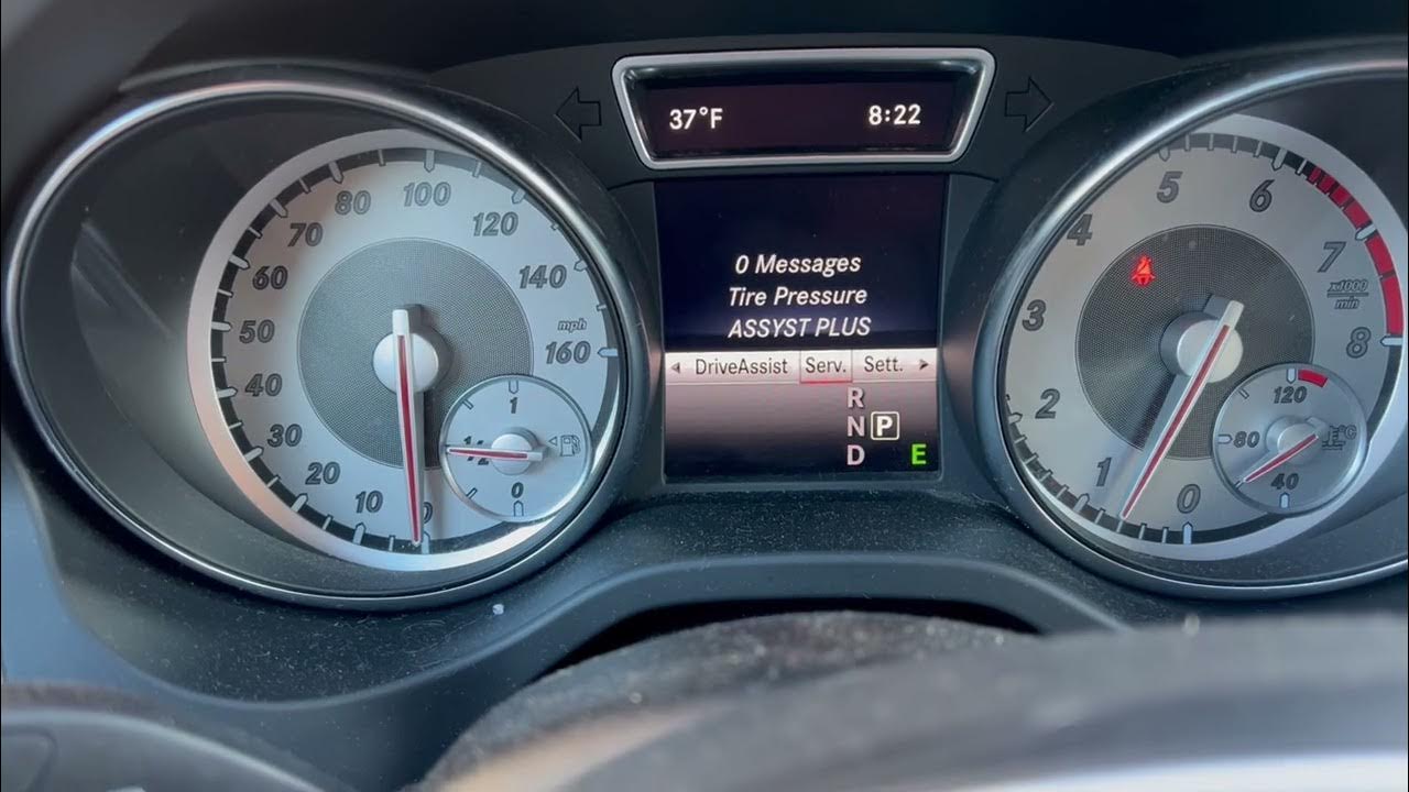 Reset 2014 Mercedes CLA 250 Tire Pressure Light - Calibrate TPMS - YouTube