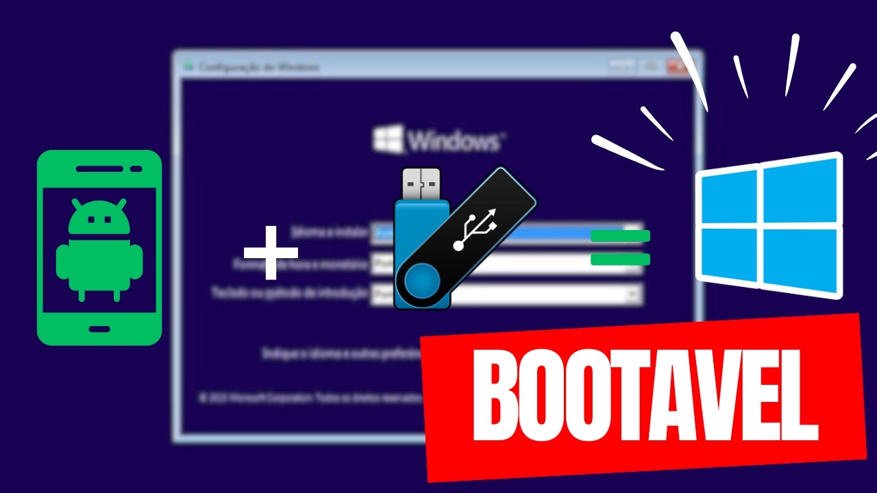 Como Criar pen drive Bootavel do Windows 10/11 Pelo Android