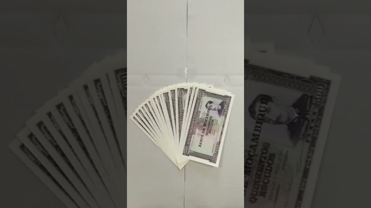 Mozambique 500 Escudos 1961 Over Printing Rarenote 