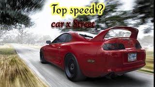 Testing top speed of supra mk4