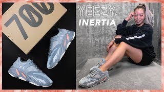 yeezy inertia on feet