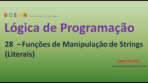 Lógica de Programação - Manipulação de Strings com funções - 28