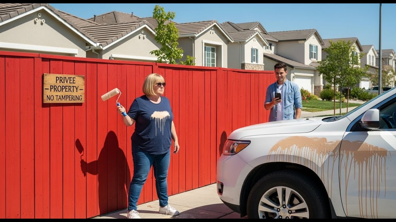 HOA Karen Tried to Paint Over My Fence — Now Her Car Matches the Color Exactly!