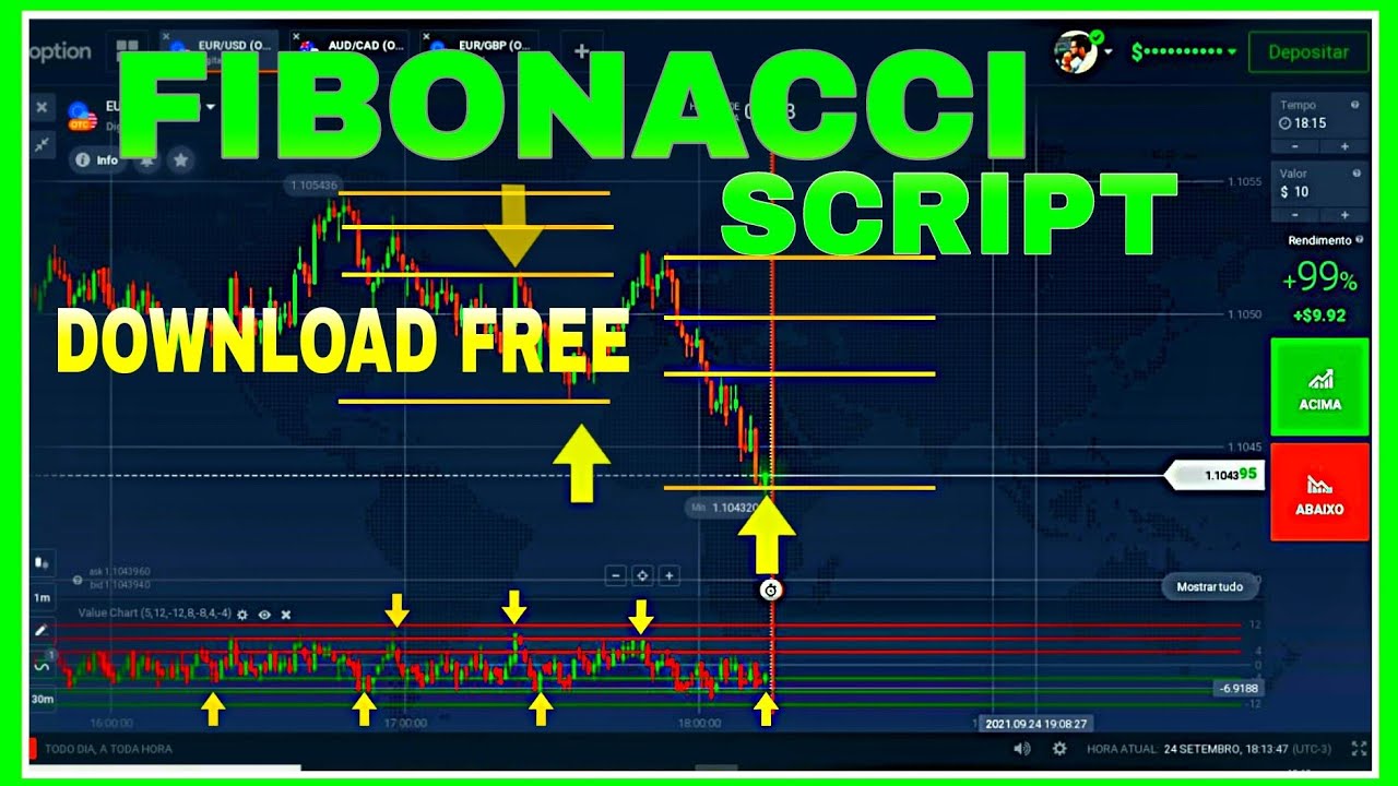 SCRIPTS IQOPTION #9  FIBONACCI AUTO // DOWNLOAD FREE