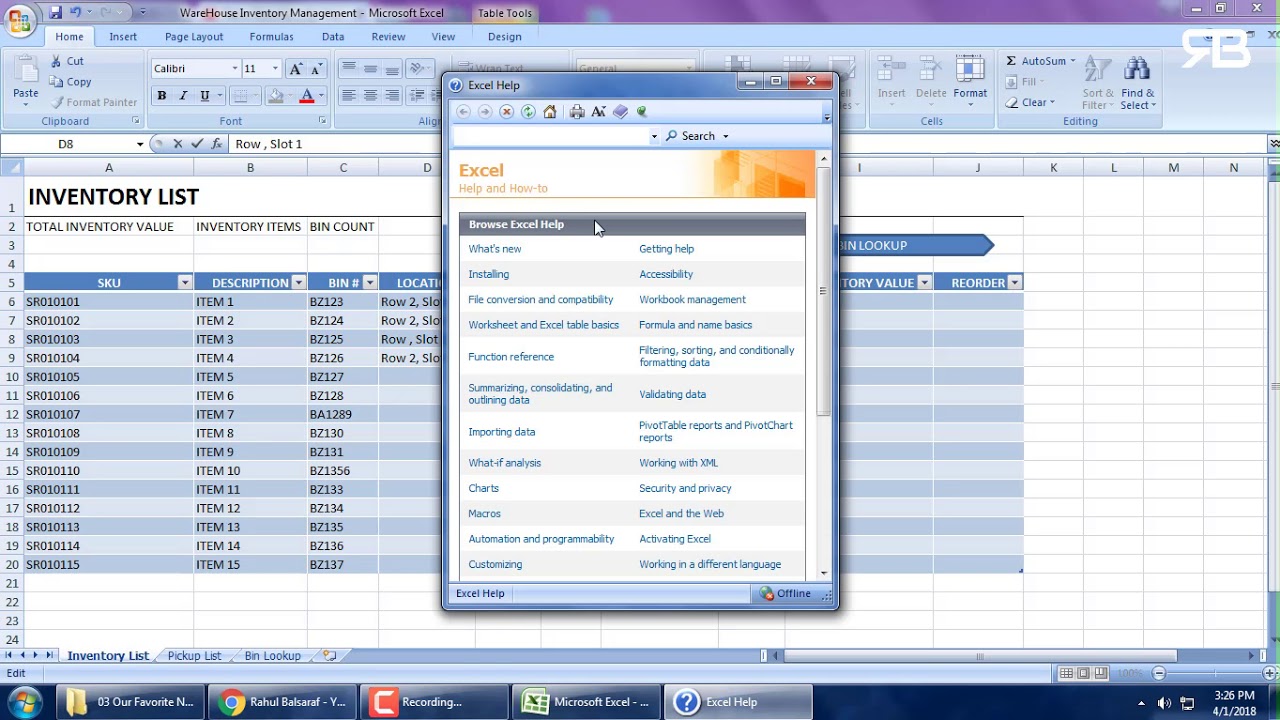 Warehouse Management System In Excel Complete New 2019